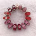 14 Pandora murano silver pink flower heart flower charm beaded Christmas red #2