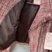 Bagatelle Sample Sale Fringed Tweed Zip Up Moto Jacket. Red Multi. Small
