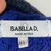 NWOT ISABELLA D Sweater Women M/L ITALY Wool Blend Stripe Cowl Neck Long Slv