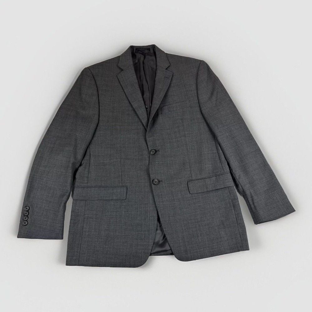 Lauren Ralph Lauren Blazer Mens 40R Grey Wool 2 Button Sports Coat Dress Jacket