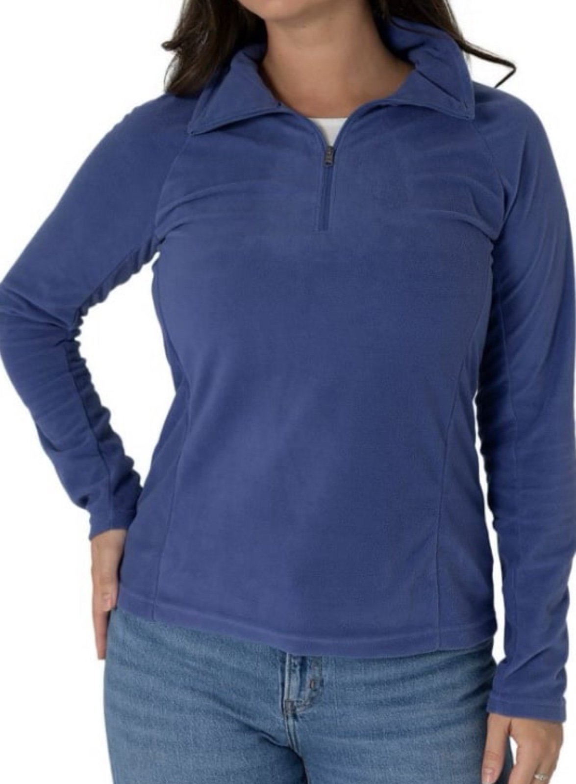 Columbia Half Zip Lightweight Navy Blue Fleece Jacket Women’s Size Small NWT