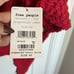 NWT Free People Coconut Knit Relaxed Fit V-Neck Sweater - Dragonfruit Combo
