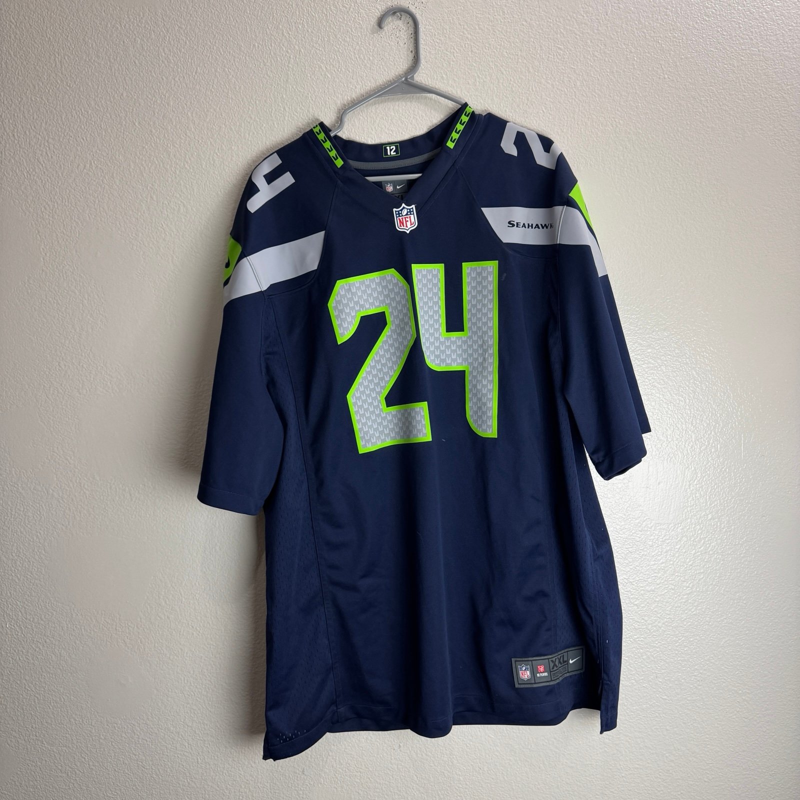 Marshawn Lynch Seattle Seahawks Navy Nike Limited Jersey Size XXL