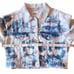 Zara blue bleached cropped no stretch denim jacket M