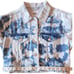 Zara blue bleached cropped no stretch denim jacket M