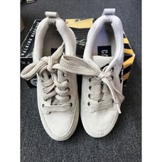 CAT Womens 8.5 M Caterpillar Walking Machines Shoes Ivory Lace Up Suede Boulder