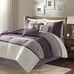 Madison Park Palisades 7 Piece Faux Suede Comforter Set in Purple queen