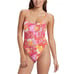 Roxy Juniors Size XL Sea Spray Hibiscus Printed One Piece Swimsuit Red 110 2588