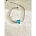 Cubic zirconia blue heart tennis bracelet