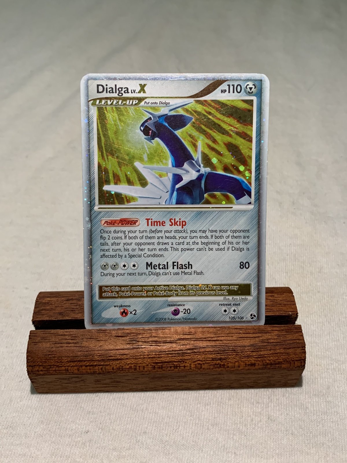RARE HOLO 2008 Pokemon Dialga Lv.X 105/106