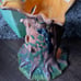 Cracker Barrel Large Halloween Tree Candle Holder Ceramic “TRICK OR TREE”