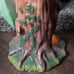 Cracker Barrel Large Halloween Tree Candle Holder Ceramic “TRICK OR TREE”