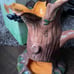 Cracker Barrel Large Halloween Tree Candle Holder Ceramic “TRICK OR TREE”