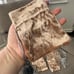70 champagne gold crushed velvet drawstring favor bags