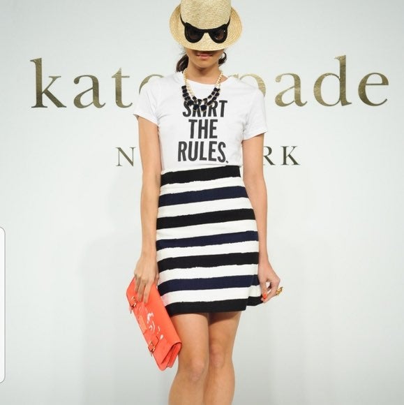 Kate Spade Delphina Striped A-line Skirt