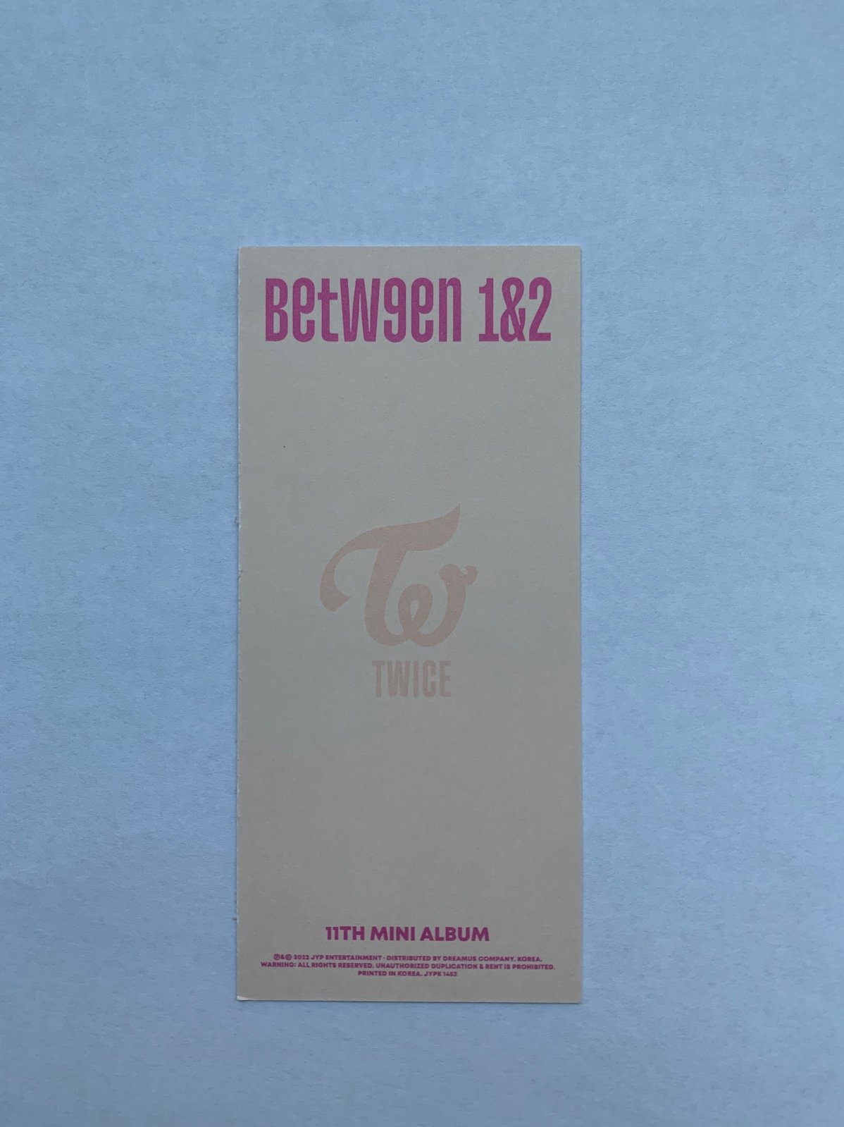 TWICE ダヒョン BETWEEN 1&2 直筆サイン ブックマーク TWICE ダヒョン BETWEEN 1&2 直筆サイン ブックマーク