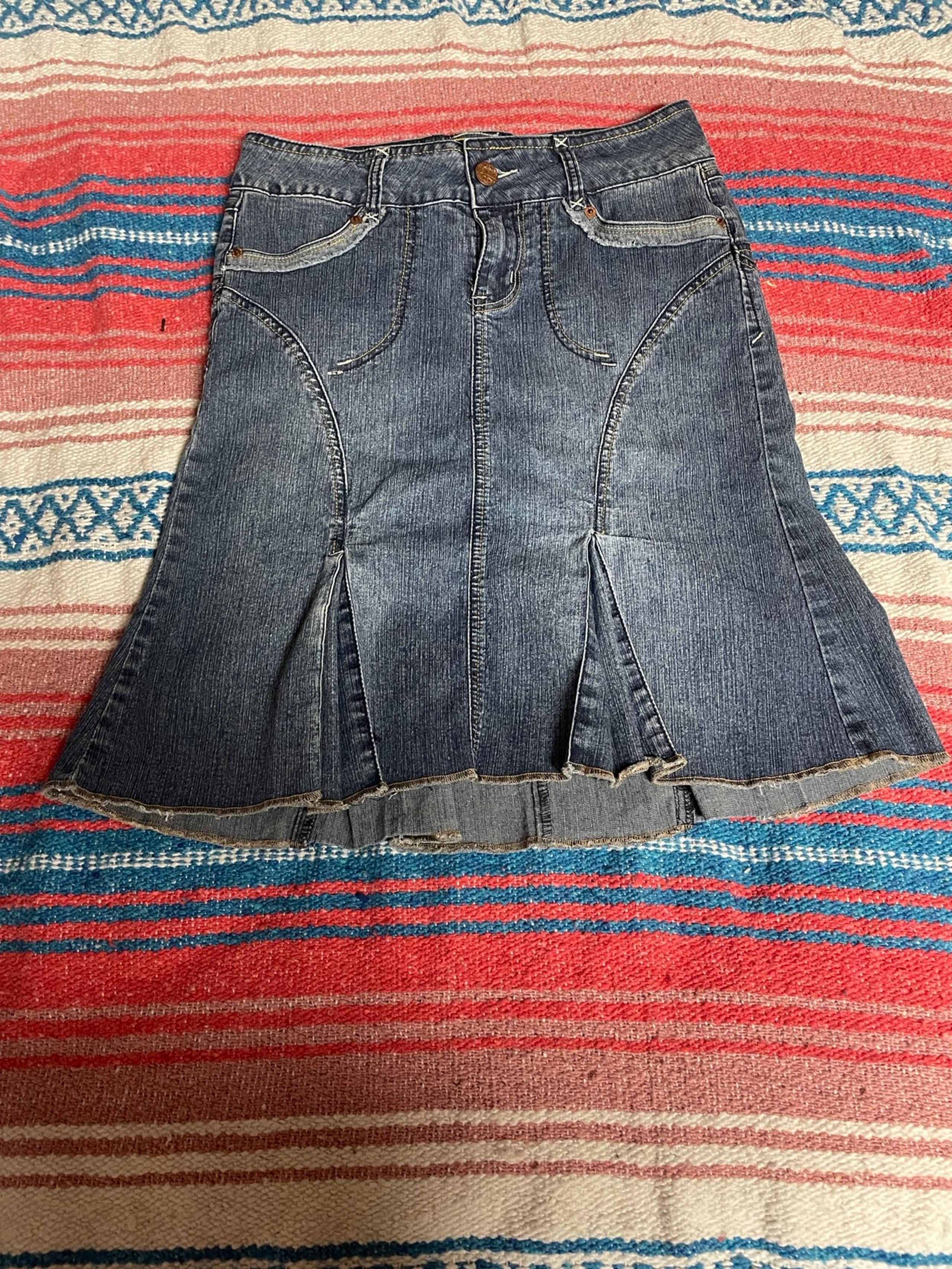 Y2k Jean midi skirt
