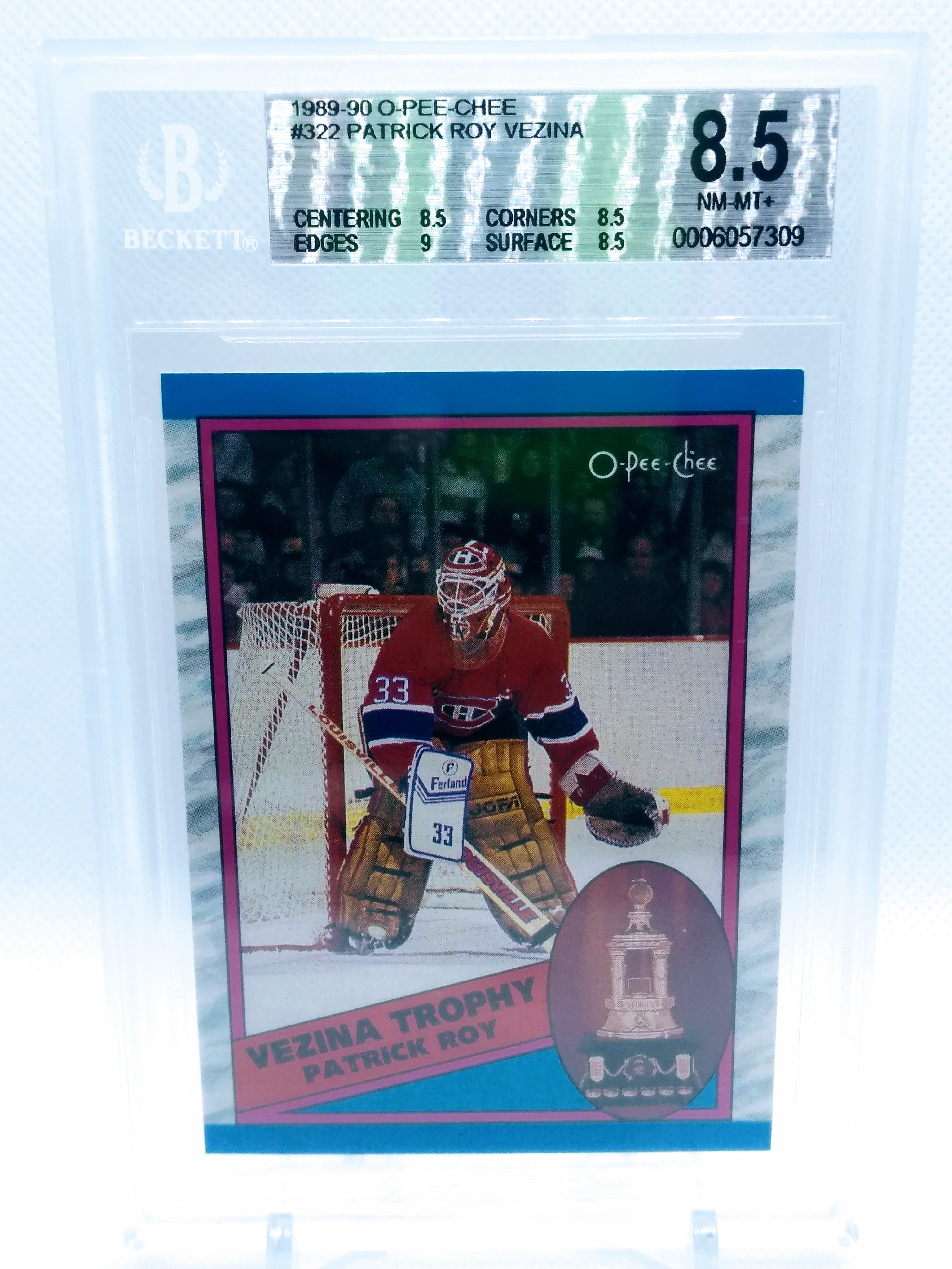 Patrick Roy 1989 O-Pee-Chee Vintage Hockey #322 BGS 8.5