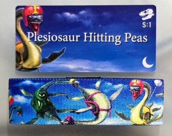 ZOX PLESIOSAUR HITTING PEAS #188 NEW medium COLLECTIBLE WRISTBAND S1 MOONSTONE