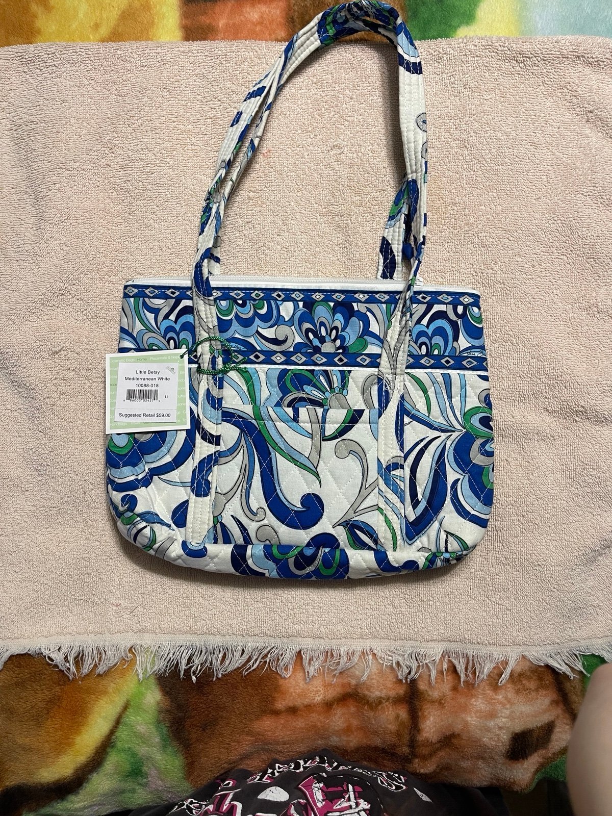 Vera Bradley Mediterranean White Little Betsy Purse NWT