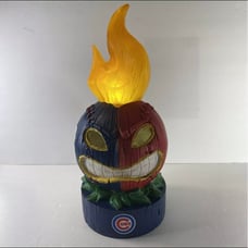 Chicago Cubs Lit LED Tiki MLB figure Statue batteries Baseball on fire rare