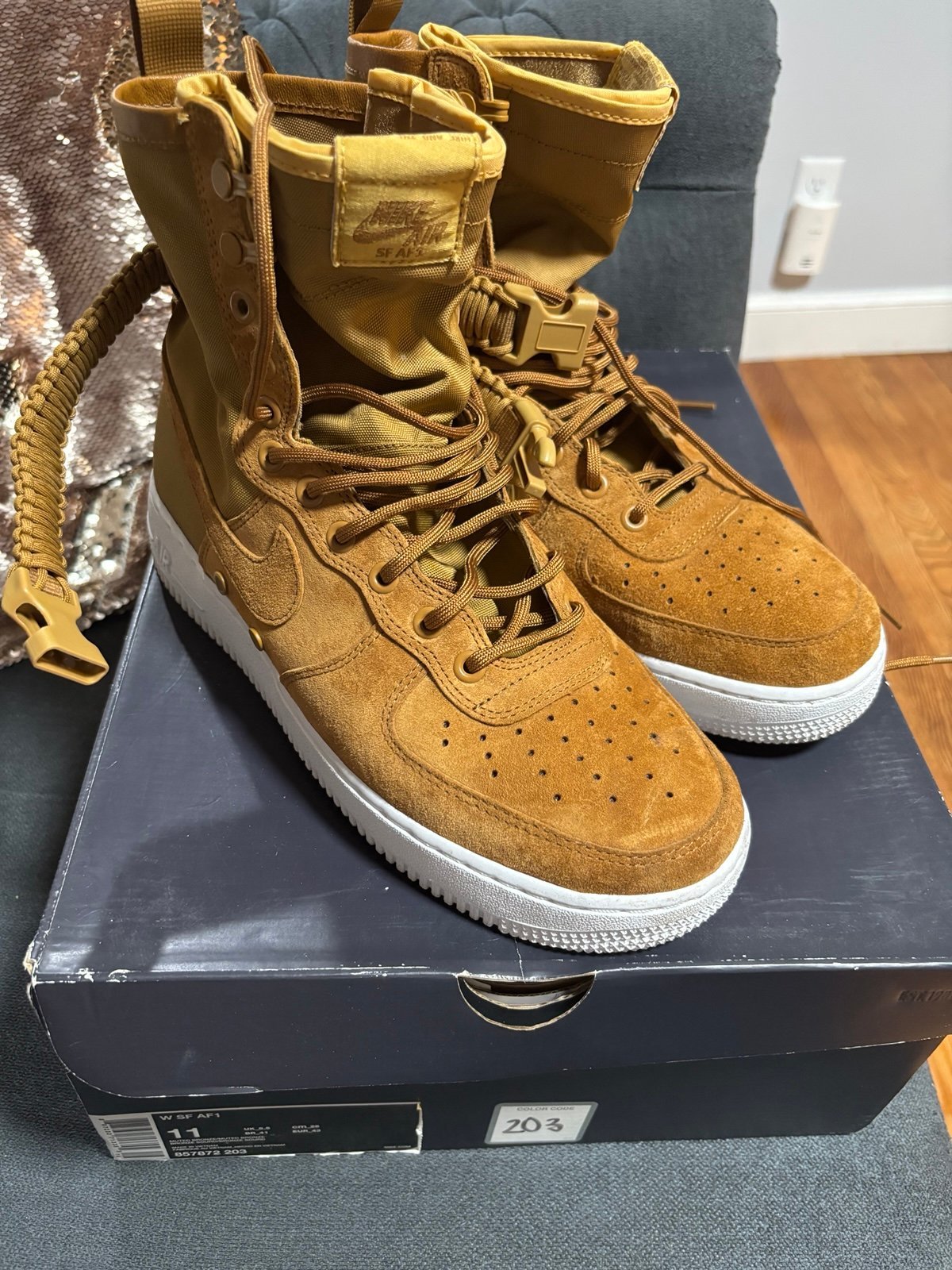 Nike SF Air Force 1 High Muted Bronze (Women's) size 11 (men’s 9.5)