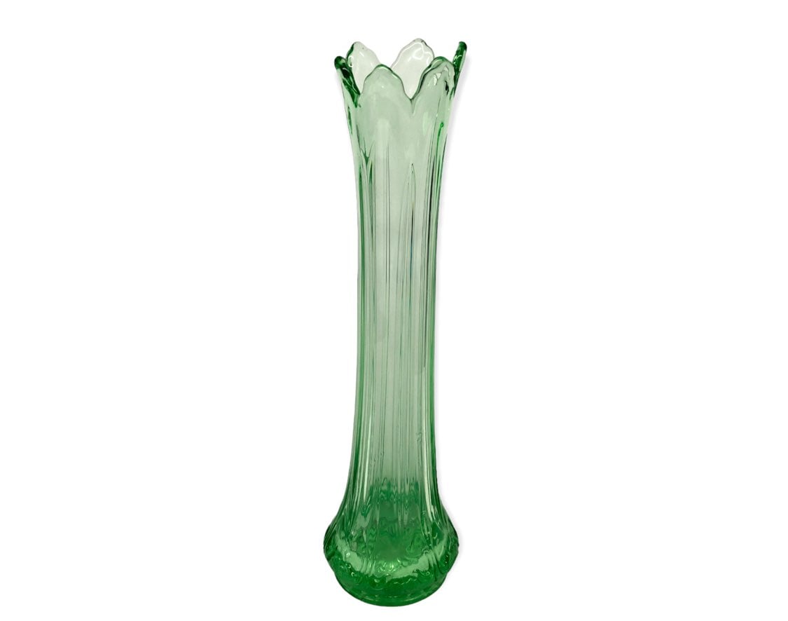 JEFFERSON GLASS Co Circa 1904 Iris EAPG Pattern Glass Fleur de Liz Meander Green