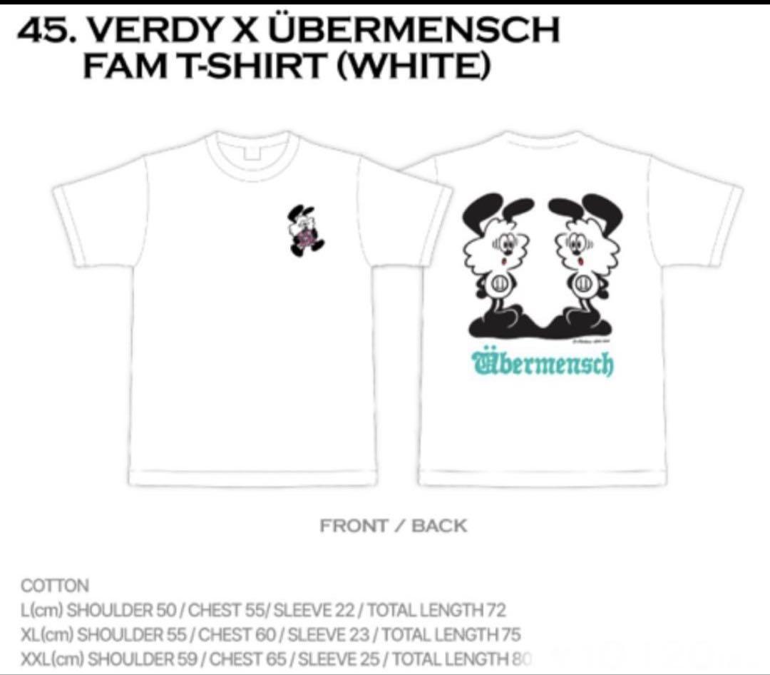 G-DRAGON VERDY　Ubermensch T-Shirt　XXL VERDY x G-DRAGON Ubermensch FAM VICK T-Shirt White | eBay