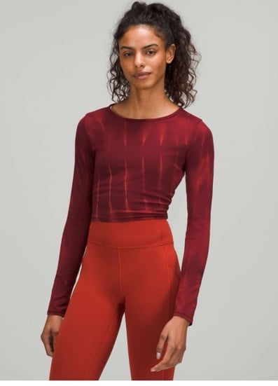 Lululemon Wunder Train cropped long sleeve top