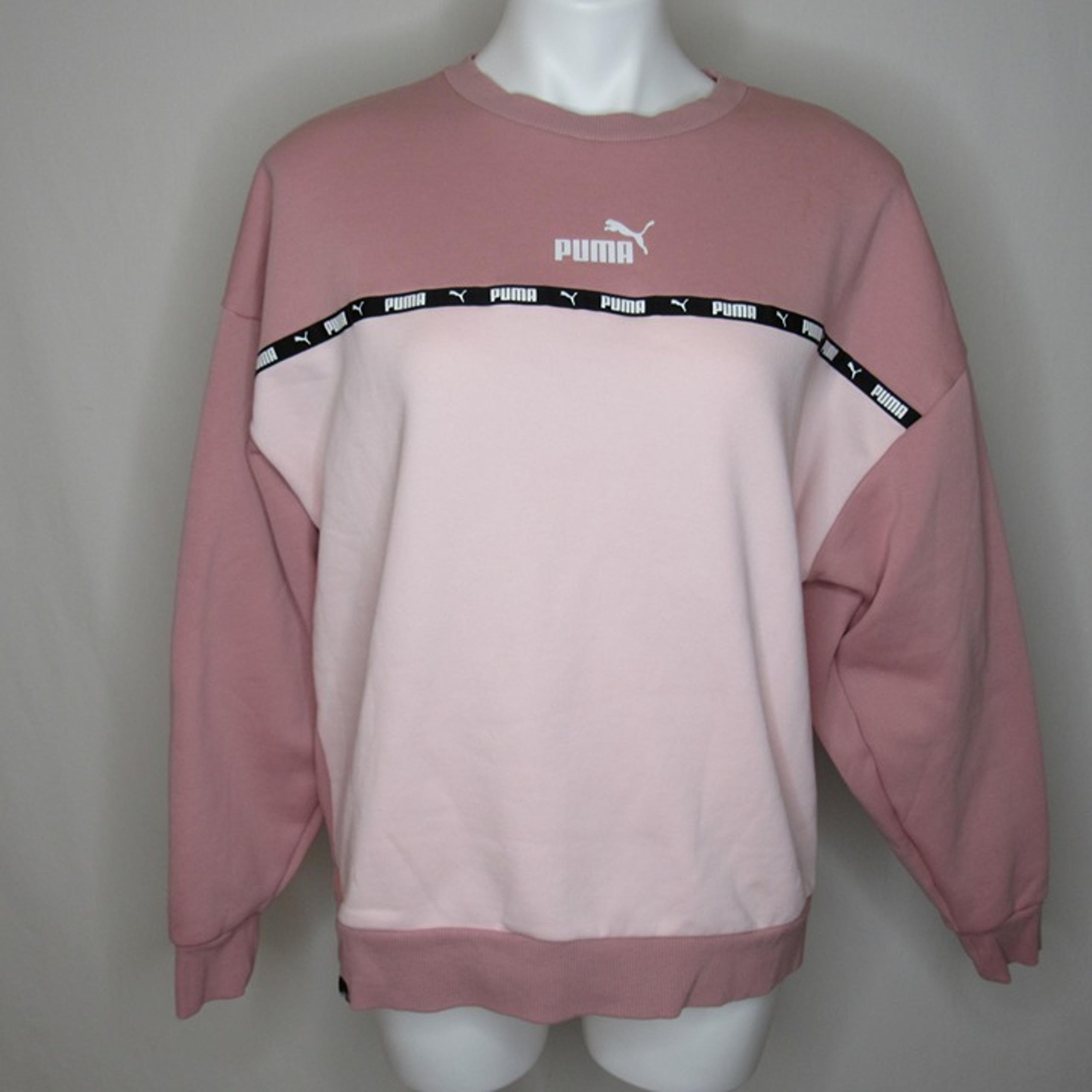 Puma Power Tape Pink Sweatshirt Women's L Large