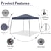 Pop Up Canopy, 10X10 Slant Legs Instant Outdoor Canopy Tent with Carrying Bag