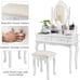 Dressing table, makeup mirror, 4 drawers, table with chairs