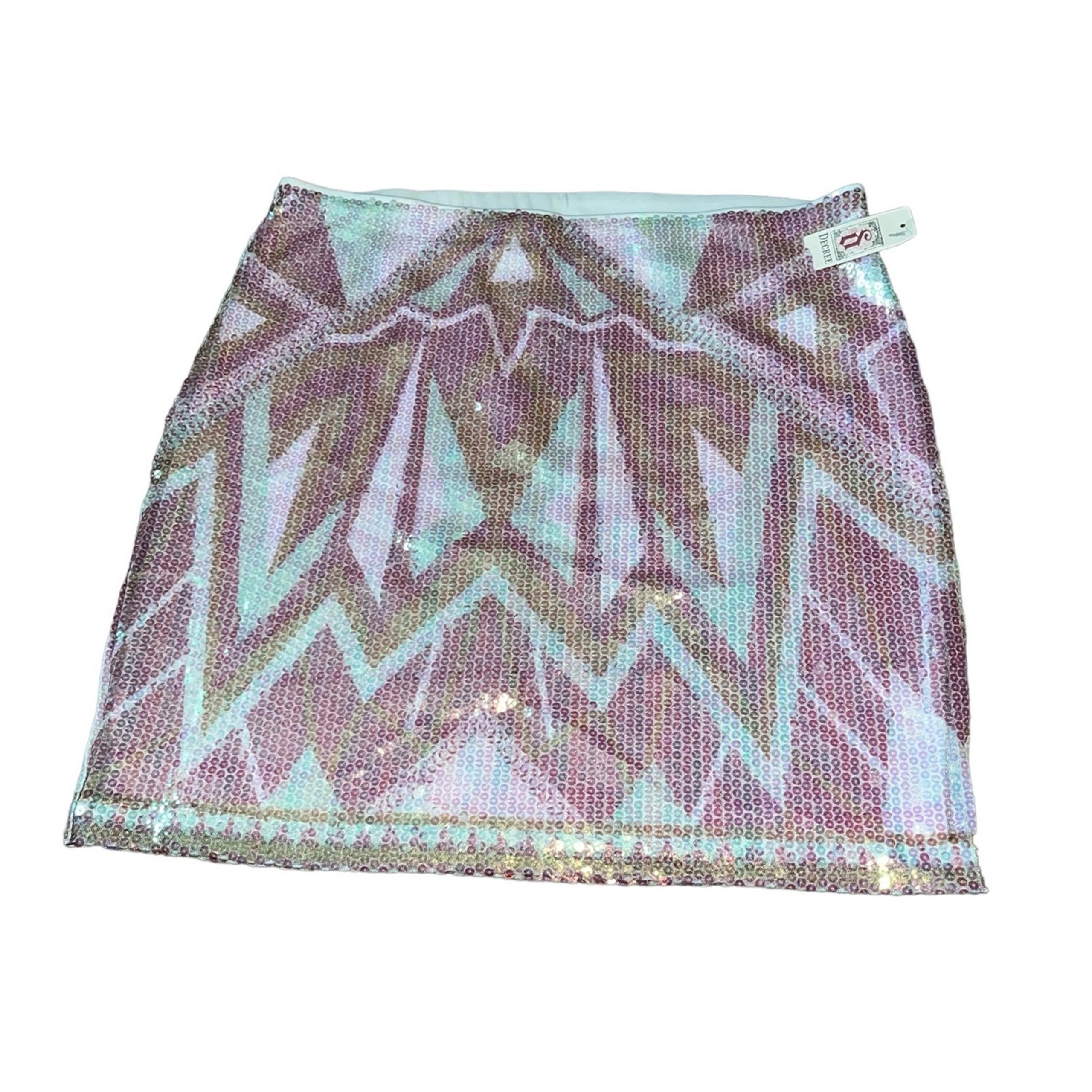 Decree Sequin Y2k Bling Mini Skirt NWT Size large