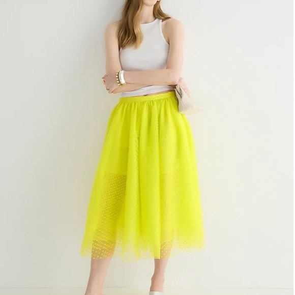 J.Crew Collection limited-edition tulle midi skirt in polka dot - Size 6