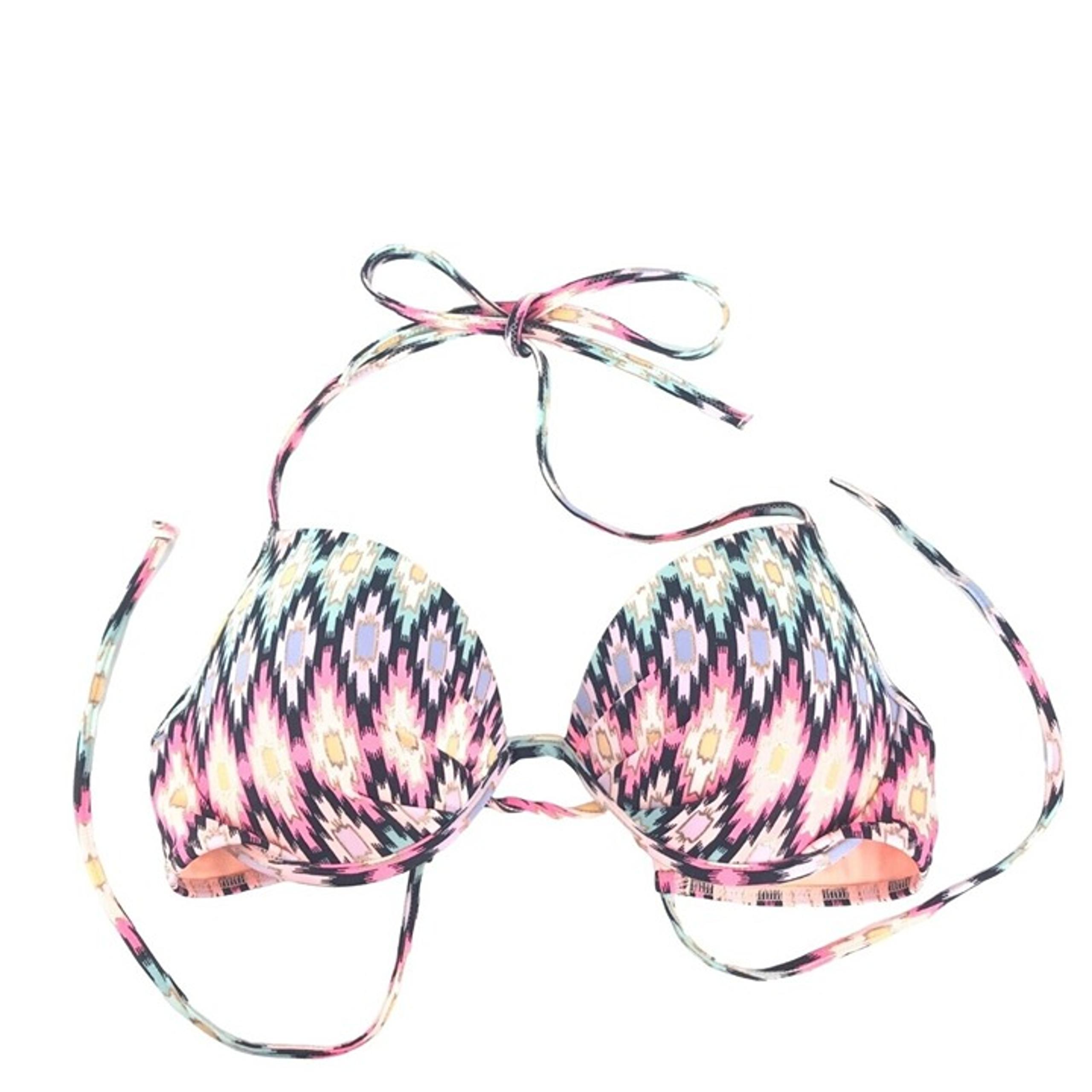 Victorias Secret 34B The Fabulous String Bikini Top Bright Aztec Print Lined