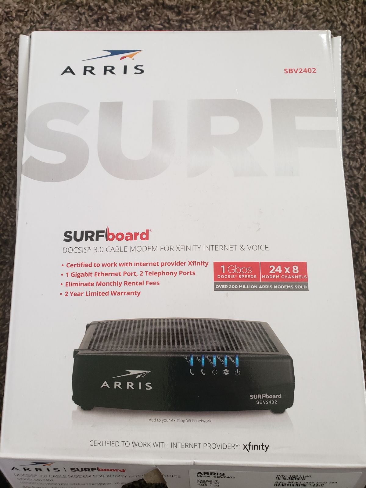 Arris SURFboard DOCIS 3.0 Cable Modem |