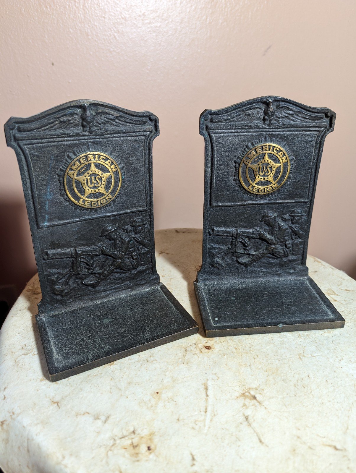 World War I American Legion book ends