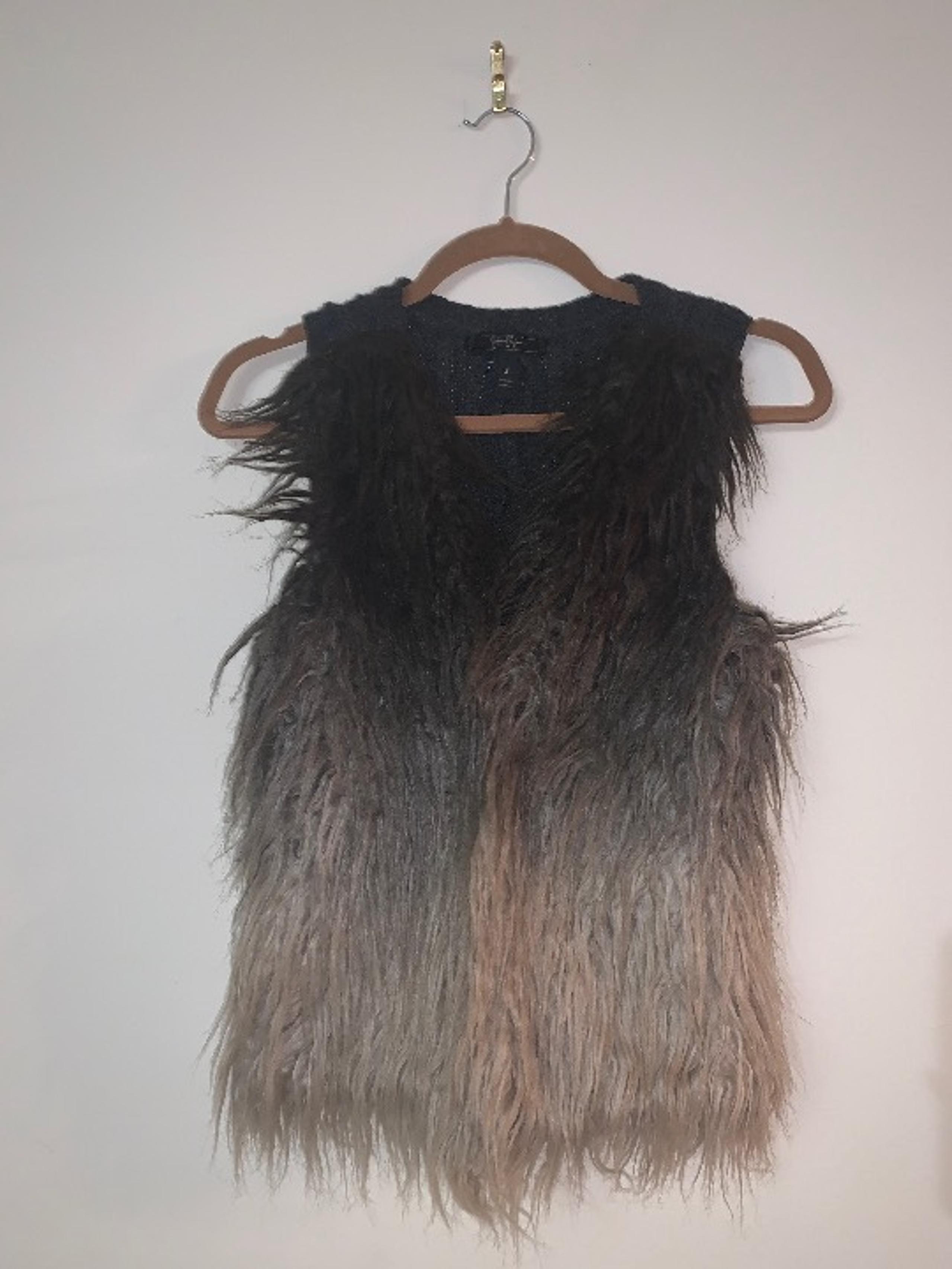 Faux Fur Sweater Vest Jessica Simpson