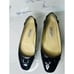 JIMMY CHOO GENNA BALLET FLATS BLACK FACETED ACCENTS SIZE 38 1/2