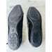 JIMMY CHOO GENNA BALLET FLATS BLACK FACETED ACCENTS SIZE 38 1/2