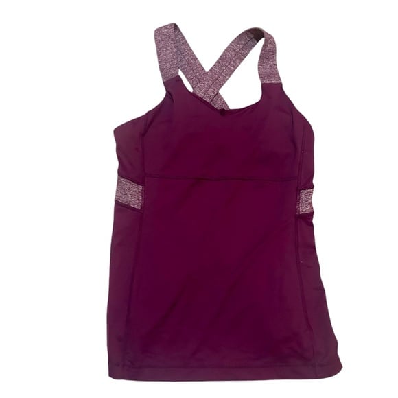 Lululemon Built in Bra BBB Scoop Neck Short Sleeve Running Workout Shirt Tank