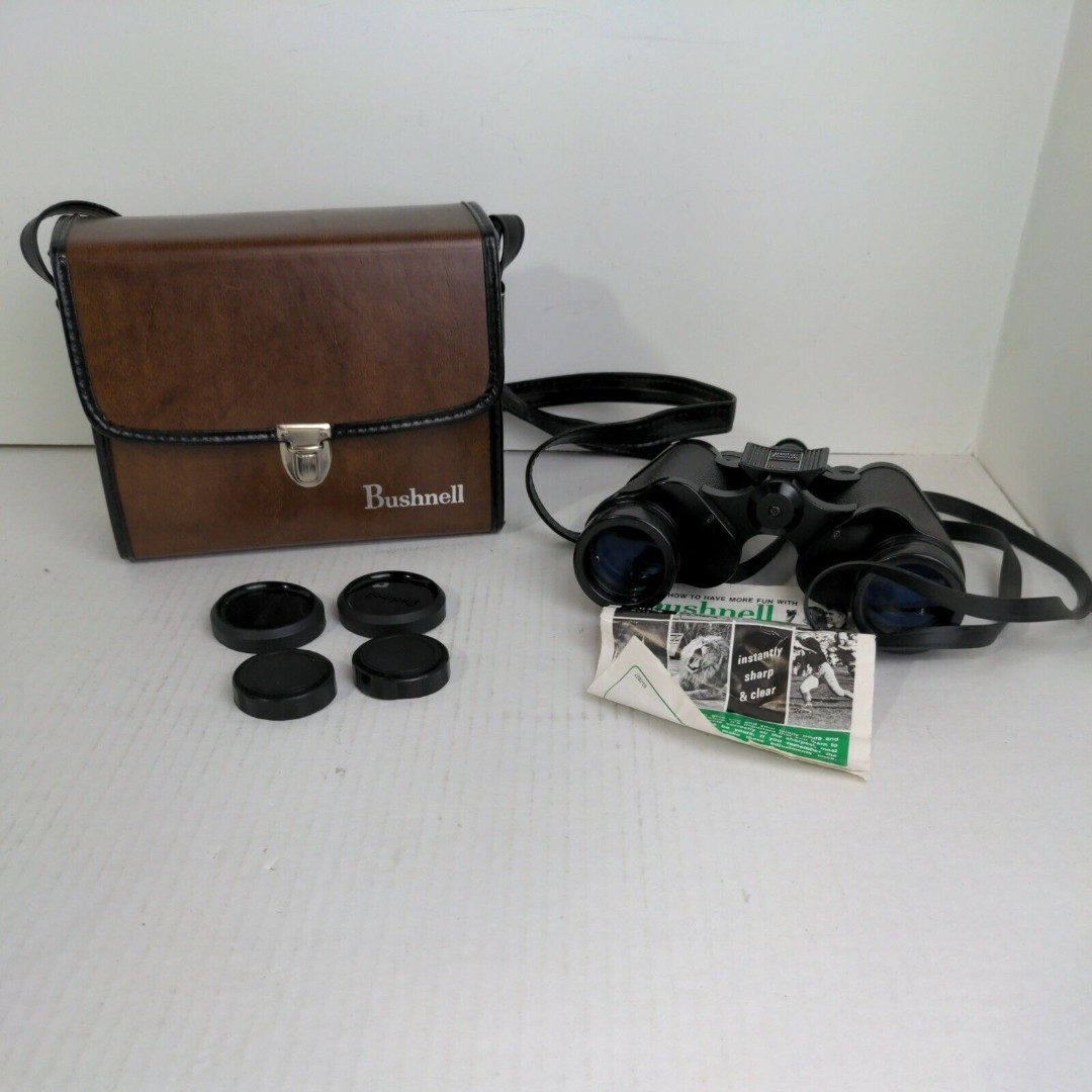 VTG Bushnell 7x35 Wide Angle INSTA-FOCUS SportView Binoculars W/Case, Caps +