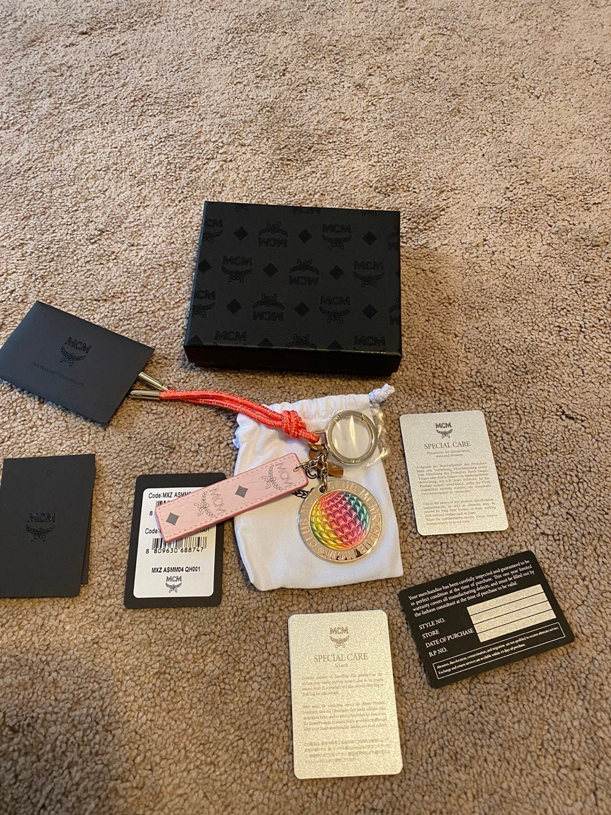 MCM Powder Pink Bag Key Charm 150+ tax