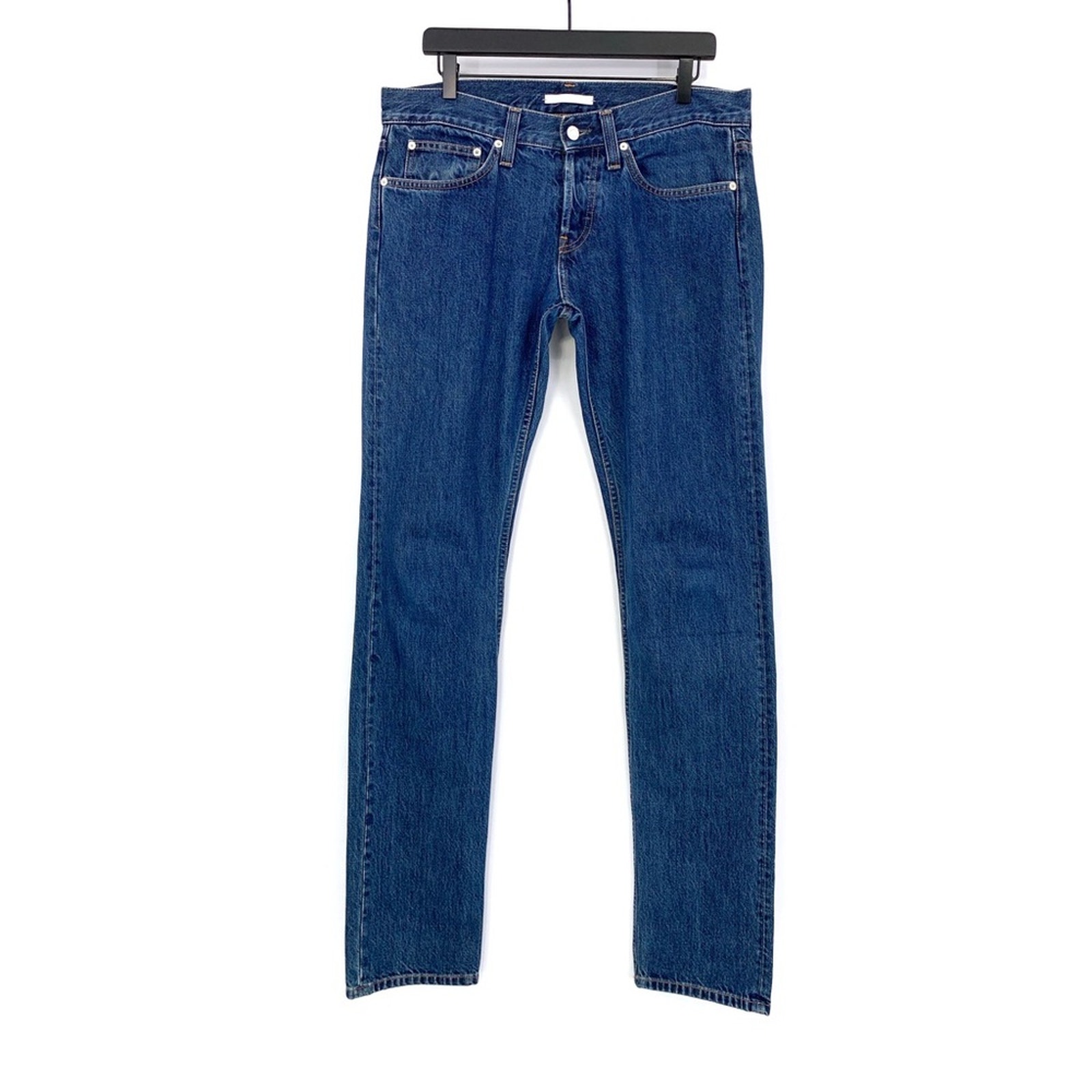 HELMUT LANG Unisex Low Rise Slim Leg Jean Blue Denim 32M / 29W