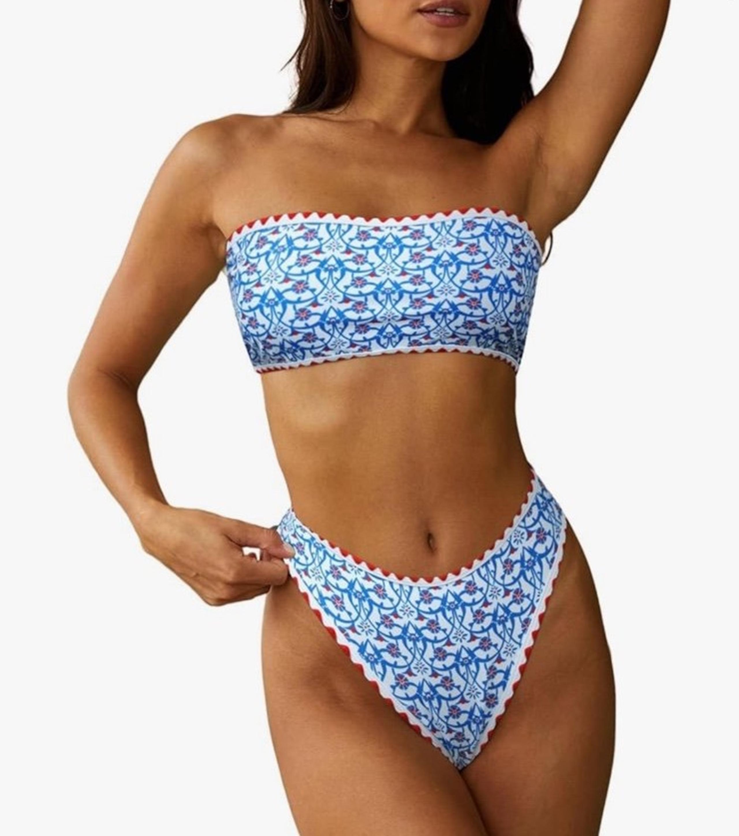 NEW ZAFUL blue/red Bikini (large)