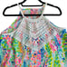 Lilly Pulitzer Size 6 Catch The Wave Embroidered Shift Dress Pink Green Tropical