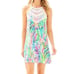 Lilly Pulitzer Size 6 Catch The Wave Embroidered Shift Dress Pink Green Tropical