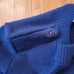 Military Equipment Corporation America 40R Wool Blue V Neck Sweater Button Epaul