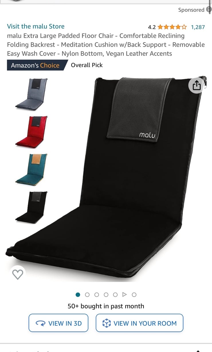 Malu Luxury Padded Floor Chair