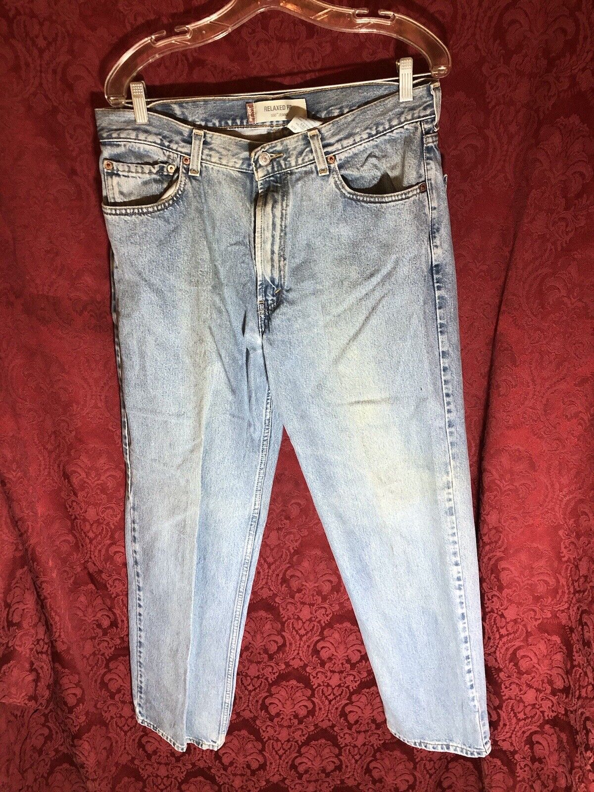 Levi’s 550 Red Tab Jeans Men's 36x30 Light Blue Relaxed Fit 90s Retro (06)